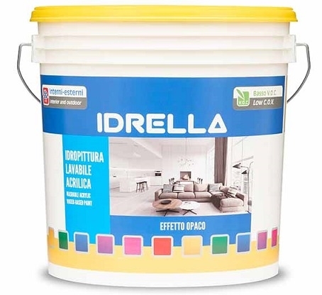 IDRELLA PITTURA ACRIL. INTERNI/ESTERNI   5,0 L