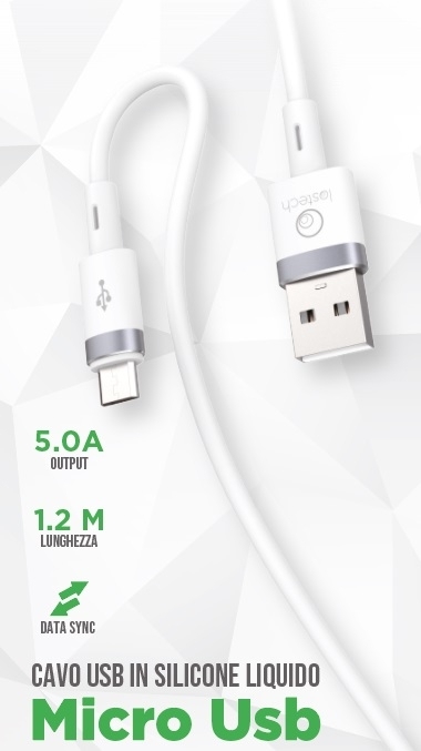 LS-C73 CAVO USB SILICONE 5.0A M.1,2 MICRO USB