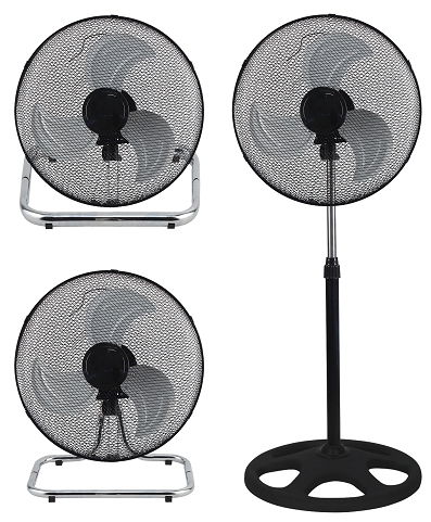 V70750 VENTILATORE PIANTANA 3IN1 NERO D.45cm 90W