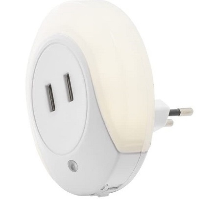 LUCE NOTTURNA DOVER C/SENS.CREPUSC. + 2 USB