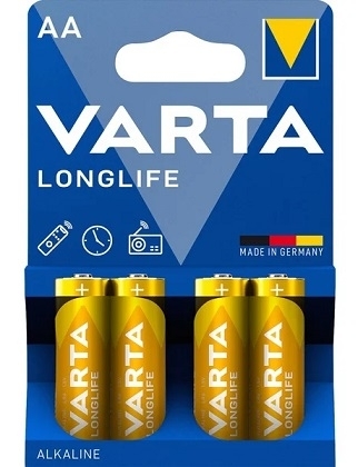 VARTA LONGLIFE GIALLO LR06 AA STILO  BL/PZ.4