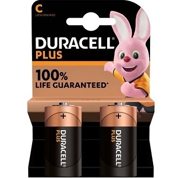 DURACELL PLUS 100% C MN1400-LR14 BATTERIA MEZZATORCIA PZ.2