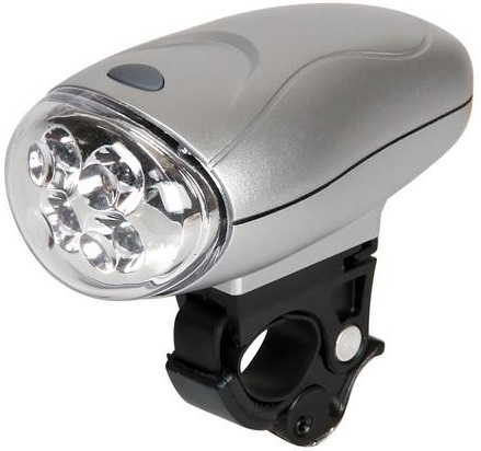 FARO BICI ANTERIORE SILVER 4 LED BIA. 3 FUNZ.