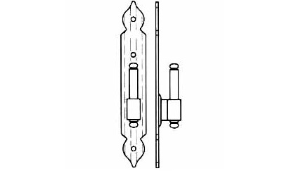 CARDINE A LEGNO LAMA OMAD 1233-NERO CM.16 D12