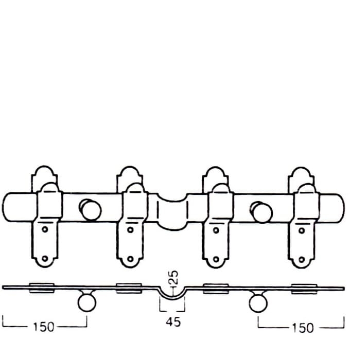 SPRANGA SFIL. C/SORM.+ 4 INCONT. CM.70 V/NERA