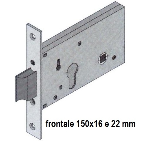 SERRATURA WELKA 121.50.02 F22 FASC. 1MAN. S/CIL.