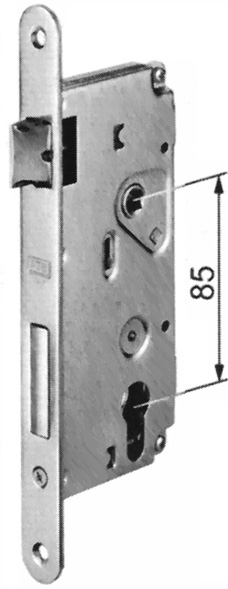 SERRATURA AGB 851.34 MM.45 B/T S/CIL. CRO.OP.