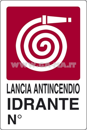 CARTELLI PL.30X20 LANCIA ANTINCENDIO N.____