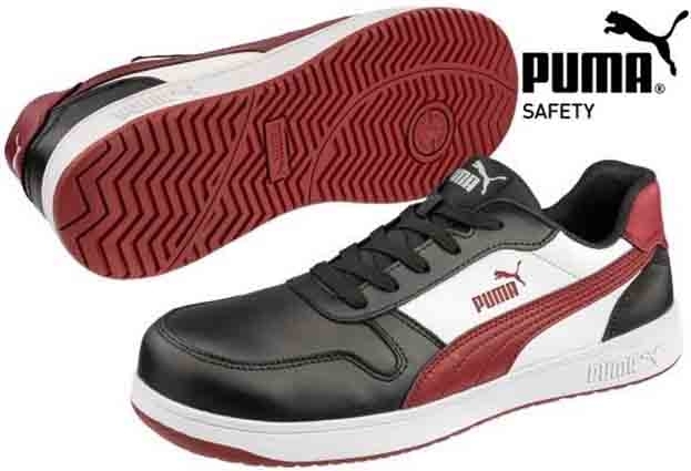 SCARPE PUMA FRONTCOURT BLK/WHT/RED S3L 640200-40