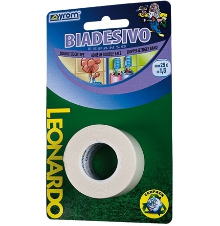 NASTRO BIADESIVO H/MM19X1,5M BIANCO SYROM