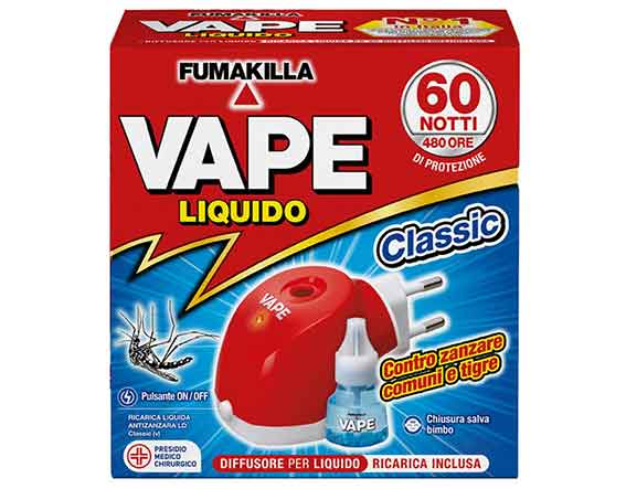VAPE ELETTROEMANATORE LIQUIDO CLASSIC+RIC.60 NOTTI