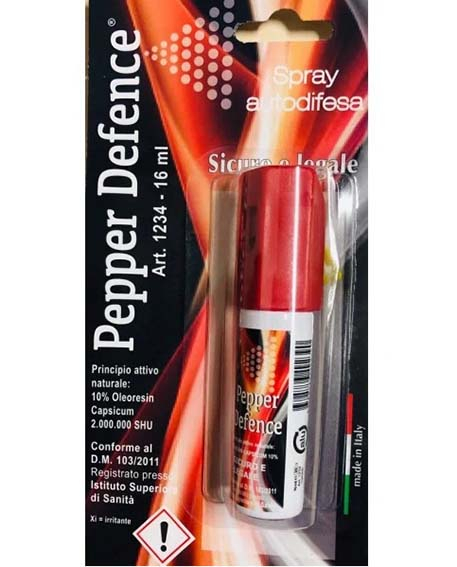 ANTIAGGRESSIONE SPRAY PEPPER DEFENCE 16ml ESPO/PZ.12