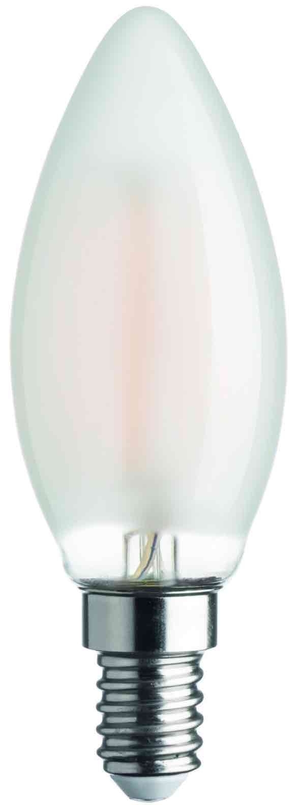 LAMPADA FILAM. LED OLIVA SATIN. E14 2,5W 250Lm 2700K WLD2002X2S