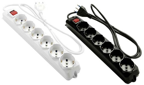 MULTIPRESA 6 P.10/16A+T SP.16A+T CAVO M.1,5 BI.