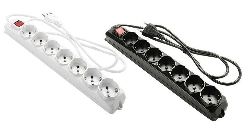 MULTIPRESA 7 P.10/16A+T SP.16A+T CAVO M.1,5 BI.