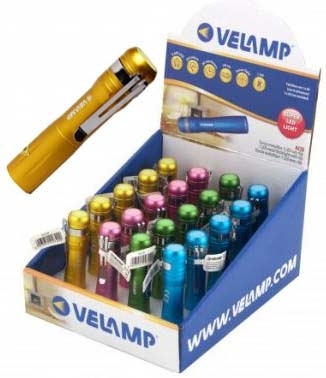 VEL-IN238 ESPO 12 TORCE METAL. 1 LED 20Lm C/CLIP