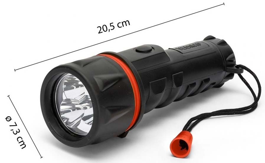 VEL-IRUB2 TORCIA 3 SUPER LED 12Lm GOM. 205x73mm