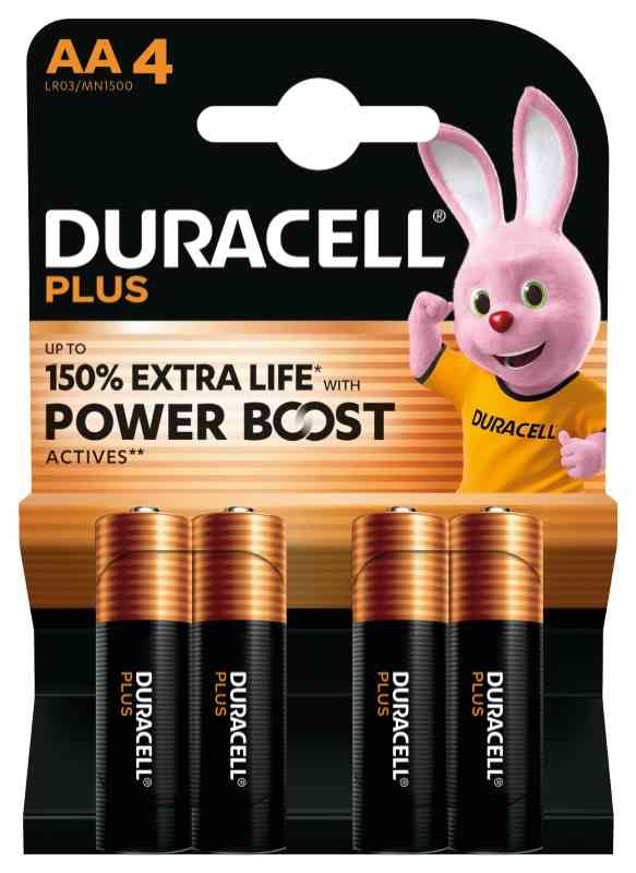 DURACELL PLUS  AA MN1500-LR6 BATT. STILO PZ.4