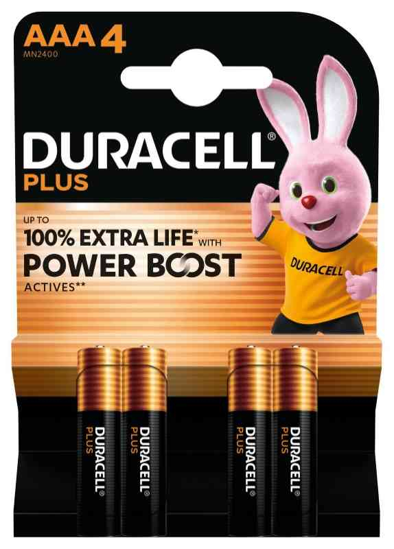 DURACELL PLUS  AAA MN2400-LR03 BATTERIA MINISTILO PZ.4