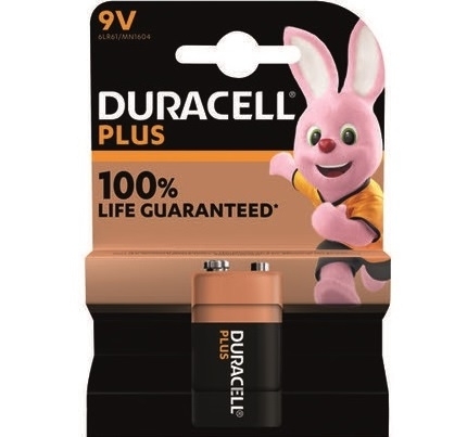 DURACELL PLUS  9V MN1604-6LR61 BATT. TRANSISTOR PZ.1