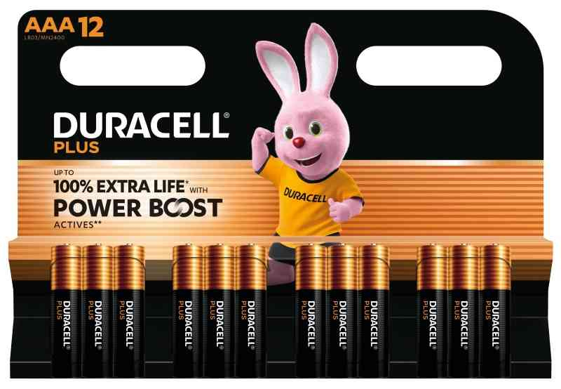 DURACELL PLUS  AAA MN2400-LR03 BATTERIA MINISTILO PZ.12
