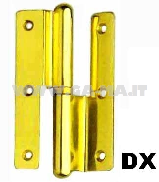 CERNIERA A LIBRO ZANCATA OTTONE L. 100X65 SX