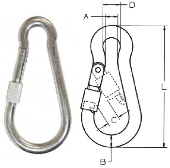 MOSCHETTONI CON GHIERA MM.60 ZINCATI