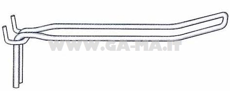 GANCI X PANN. 2 FILI 3,8  CM.30  A.270   AC.Z. CF/PZ.50