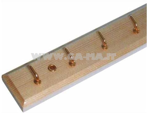 ASSICELLA ADES. 5 GANCI LEGNO NOCE