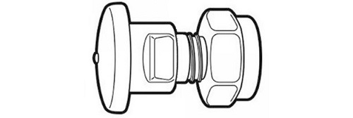 STA-FOR R1004 BULLONE+DADO X FORBICI A.822 CF/PZ.5