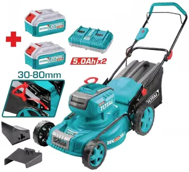 TOTAL KIT RASAERBA BATTERIA 40V+2 BATT.5Ah+CARIC.