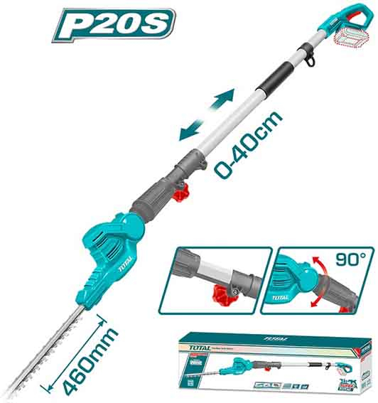 TOTAL TPHT201601 TAGLIASIEPI TELESC. BATTERIA 20V - SOLO