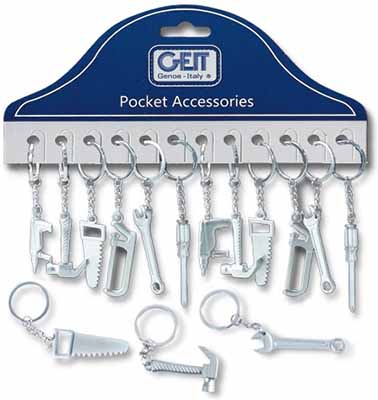 PORTACHIAVI MINI UTENSILI METAL. CF/PZ.12