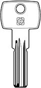 CHIAVI AGB AGB6  PUNZONATE  OTTONE