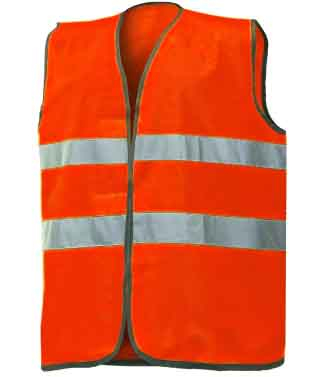 GILET ALTA VISIBILITA' EN20471 ARANCIO