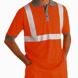 POLO ALTA/VISIB.ARANC. M/CORTE TG. L  08184N