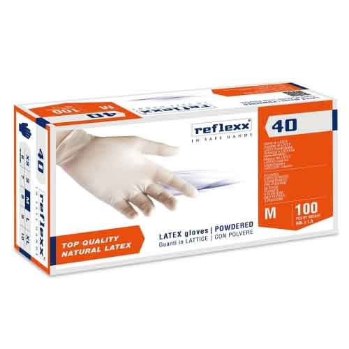 GUANTI LATTICE BIANCO REFLEXX 40-S GR 5,4 PZ.100