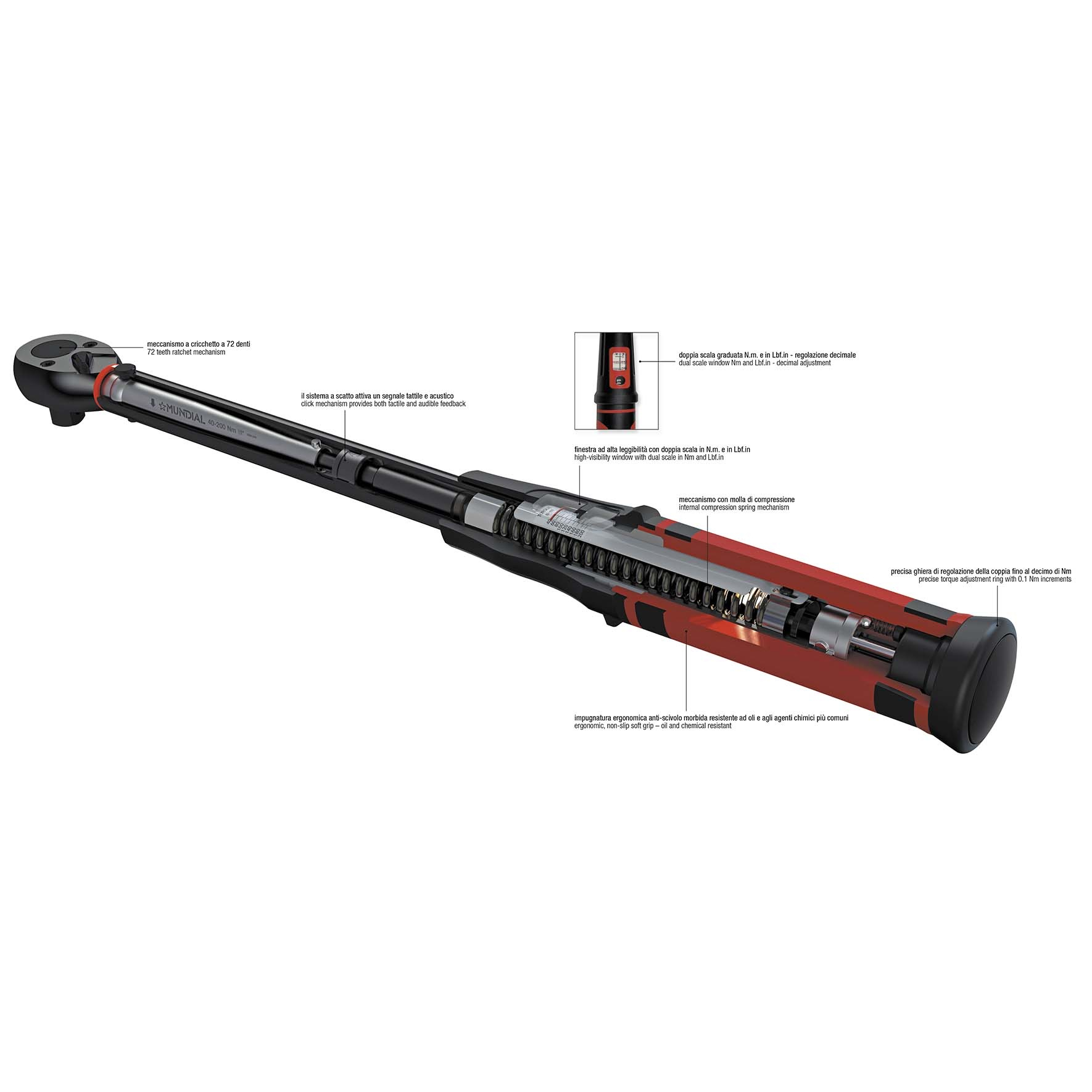 MUNDIAL 1695 CHIAVE DINAMOM.1/2 20-100Nm 420mm