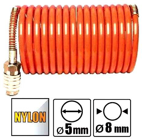 TUBO ARIA A SPIRALE M.7,5 12Bar C/RACCORDI