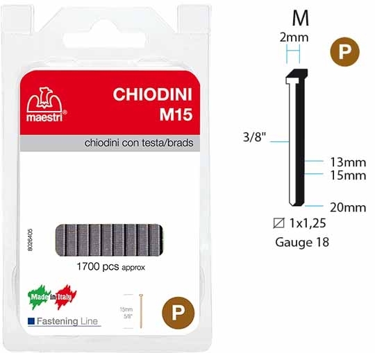 CHIODINI CON TESTA RO-MA FAST M13 IN BLISTER