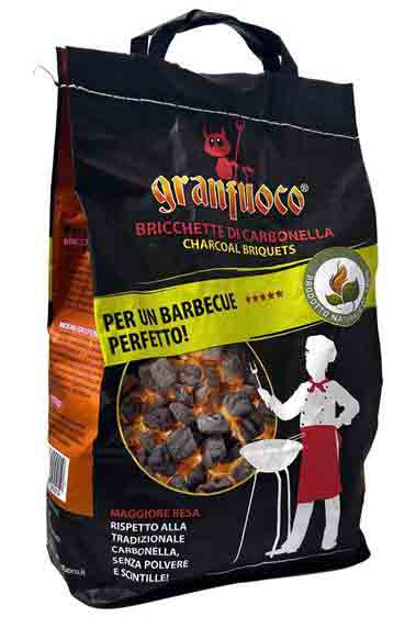 BRICCHETTI CARBONE 100% NATURALE  SACCO 3 KG