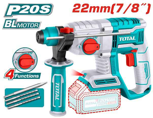 TOTAL TRHLI20208 MARTELLO TASSELL.4 FUNZ. 20V - SOLO