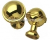 Pomolo a sfera con fascia in ottone