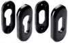 Bocchetta ovale in nylon nero