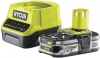 RYOBI Caricabatterie rapido + batteria 18V 2.5Ah